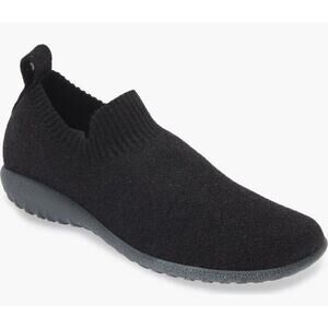 Naot‎ Womens Nuku Vegan Slip On Sneaker Shoe Black Grey Knit 39